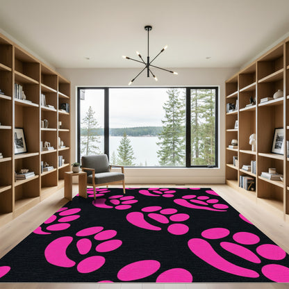 Bright Pink Blob Scatter Rug