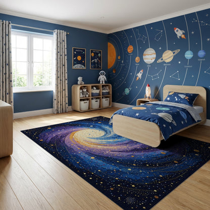 Cosmic Spiral Galaxy Starry Rug