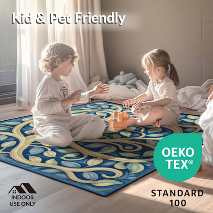 Abstract Animal Print Cream Rug