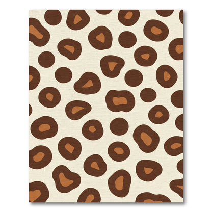 Brown Leopard Spot Contemporary Rug