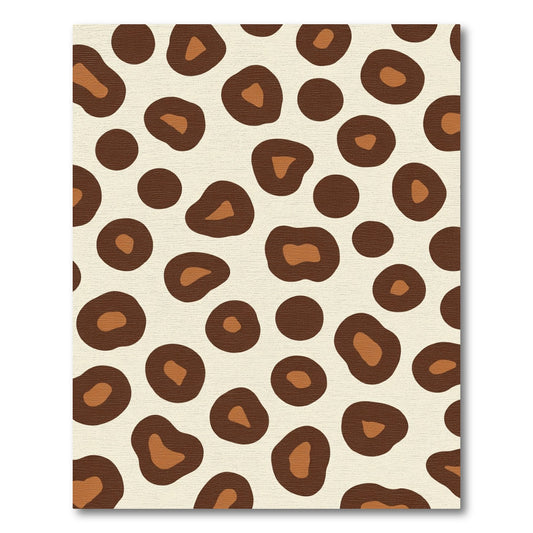 Brown Leopard Spot Contemporary Rug
