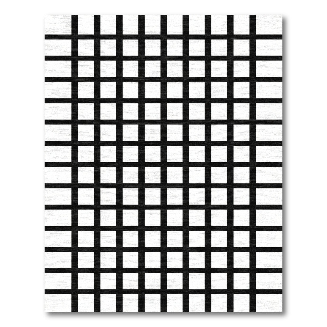 Modern Black White Grid Rug
