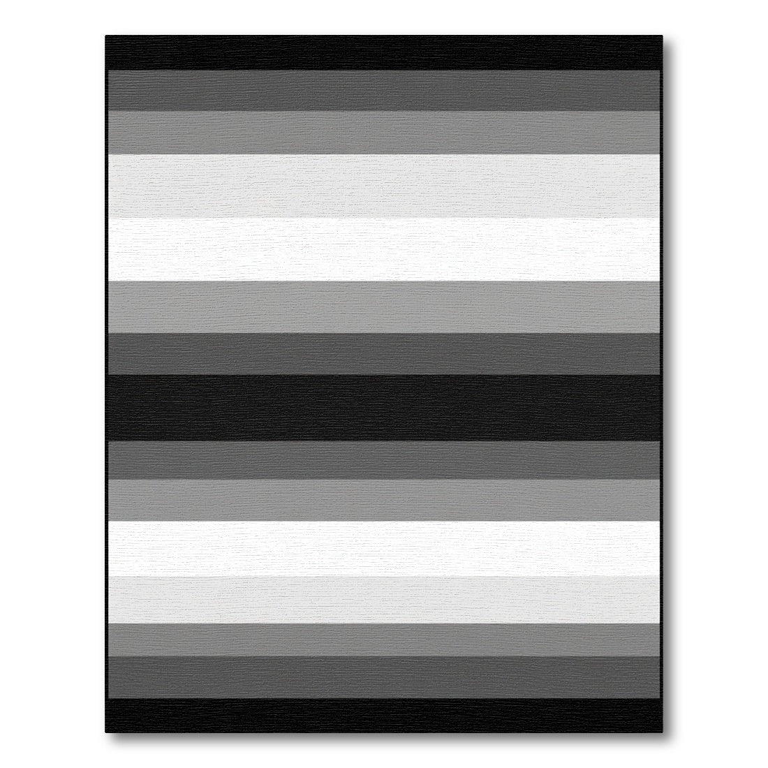 Monochromatic Grayscale Horizontal Stripe Rug