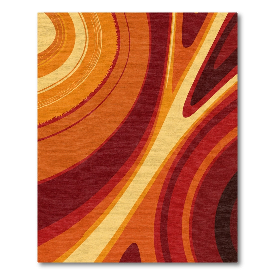 Warm Earthy Tone Swirl Rug