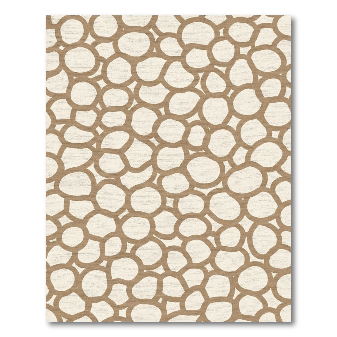 Ecru And Taupe Organic Circles Rug