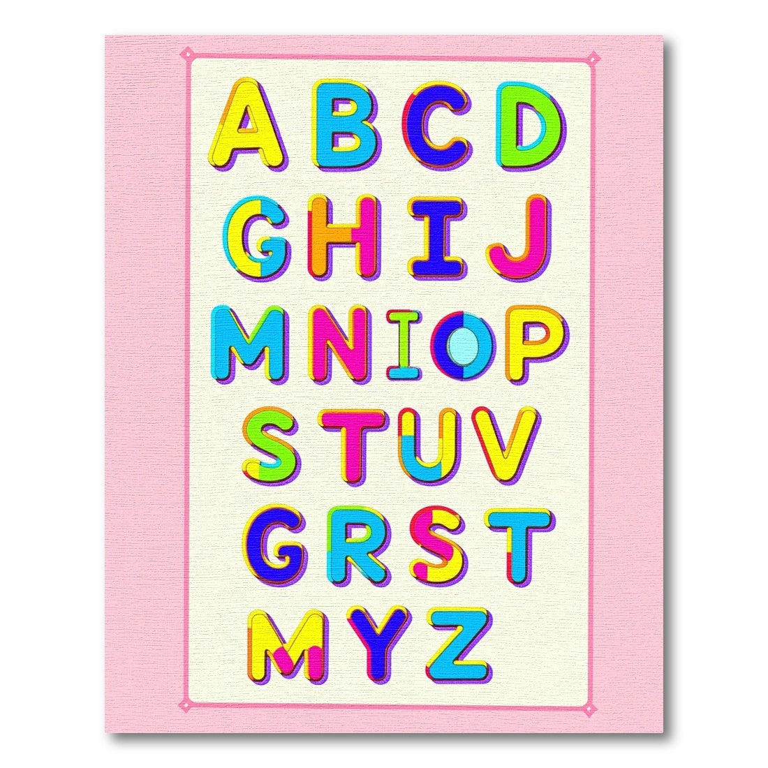 Alphabet Splash Colorful Fun Letters Rug