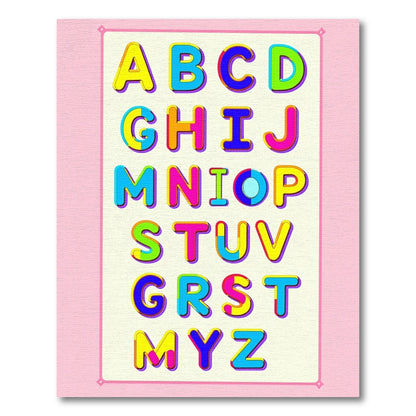 Alphabet Splash Colorful Fun Letters Rug