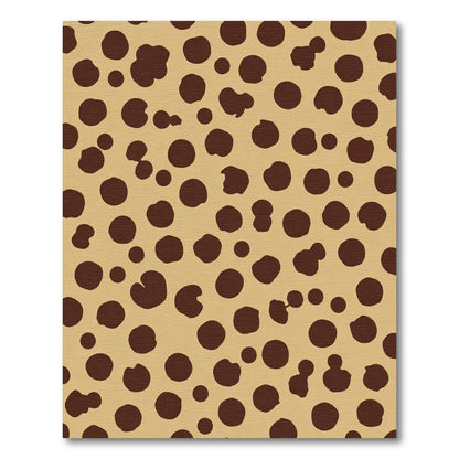 Brown Tan Spotted Organic Shapes Rug