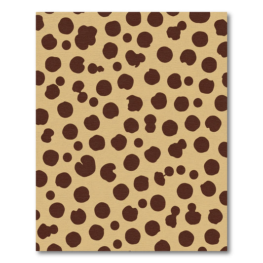 Brown Tan Spotted Organic Shapes Rug