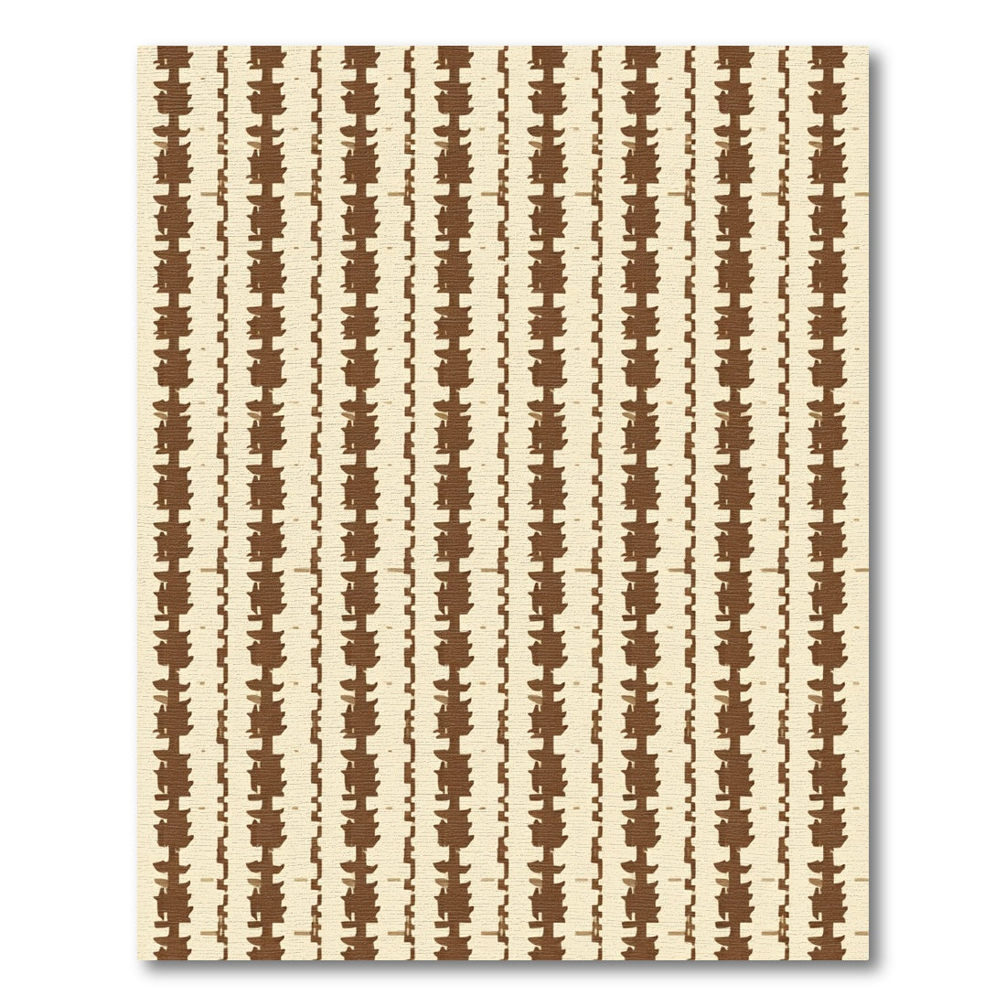 Earthy Brown Vertical Bands Rug