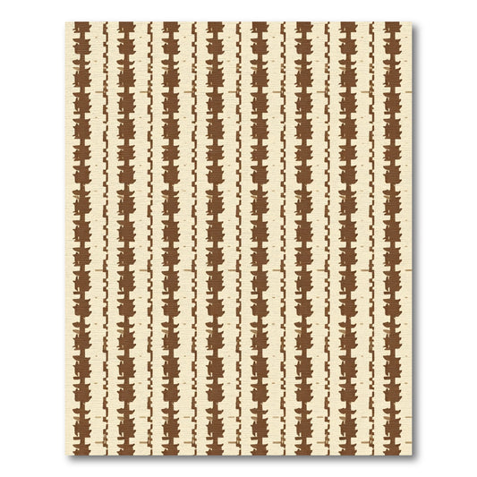 Earthy Brown Vertical Bands Rug