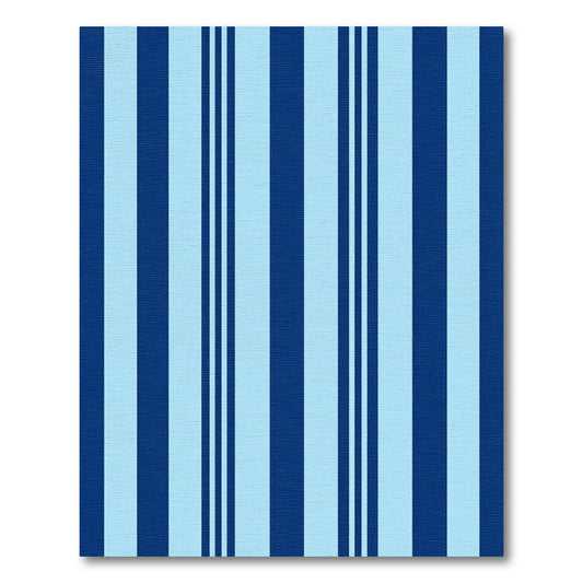 Deep Blue Light Blue Stripes Rug