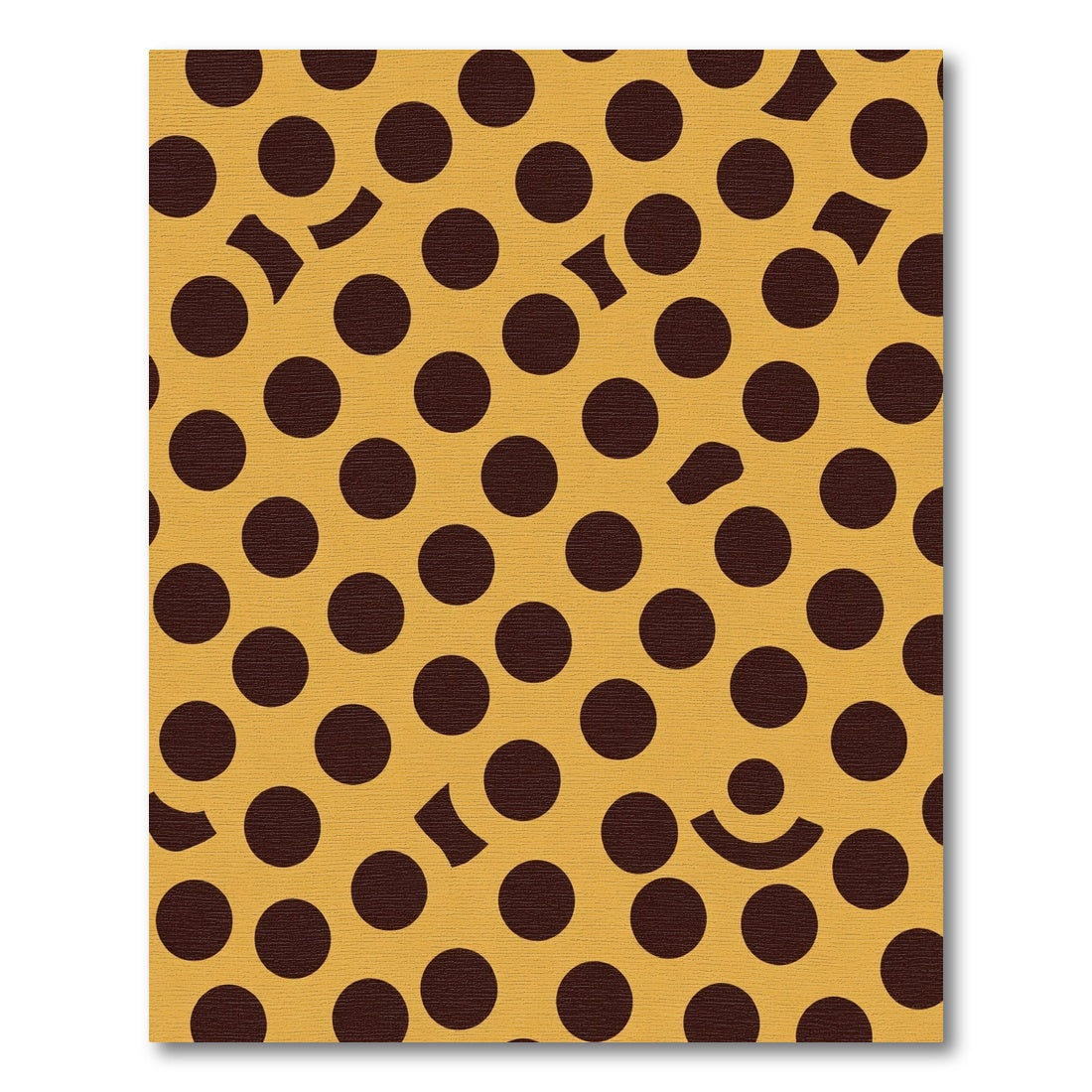Golden Brown Polka Dot Discs Rug