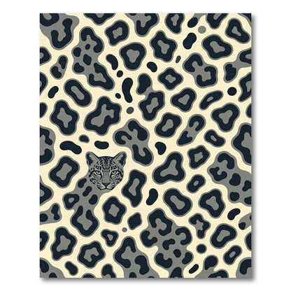 Modern Charcoal Leopard Animal Spot Rug