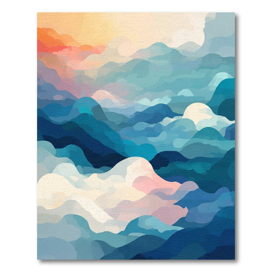 Sunrise Cloudscape Abstract Vista Rug