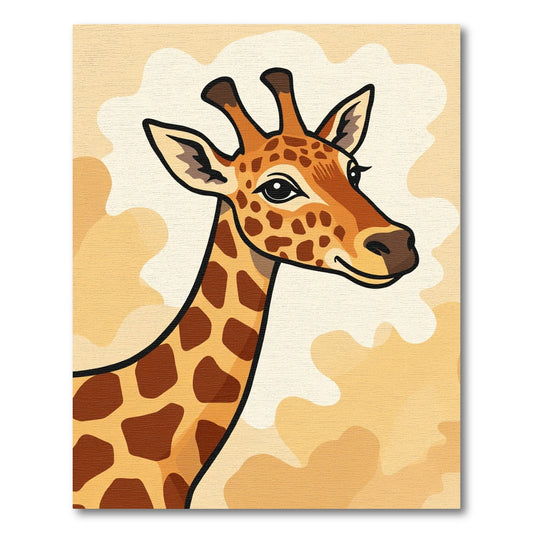 Whimsical Giraffe Patterned Amber Rug
