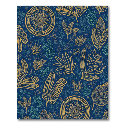 Golden Sun Leaf Scatter Rug