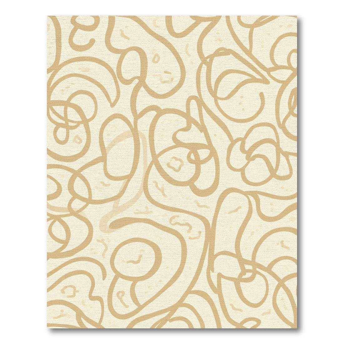 Neutral Cream Swirl Abstract Rug