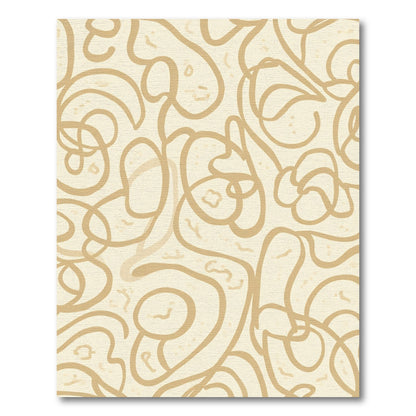Neutral Cream Swirl Abstract Rug