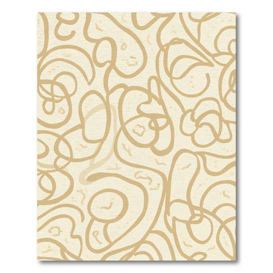 Neutral Cream Swirl Abstract Rug