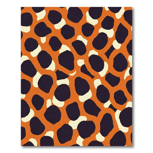 Bold Orange Animalistic Spot Rug