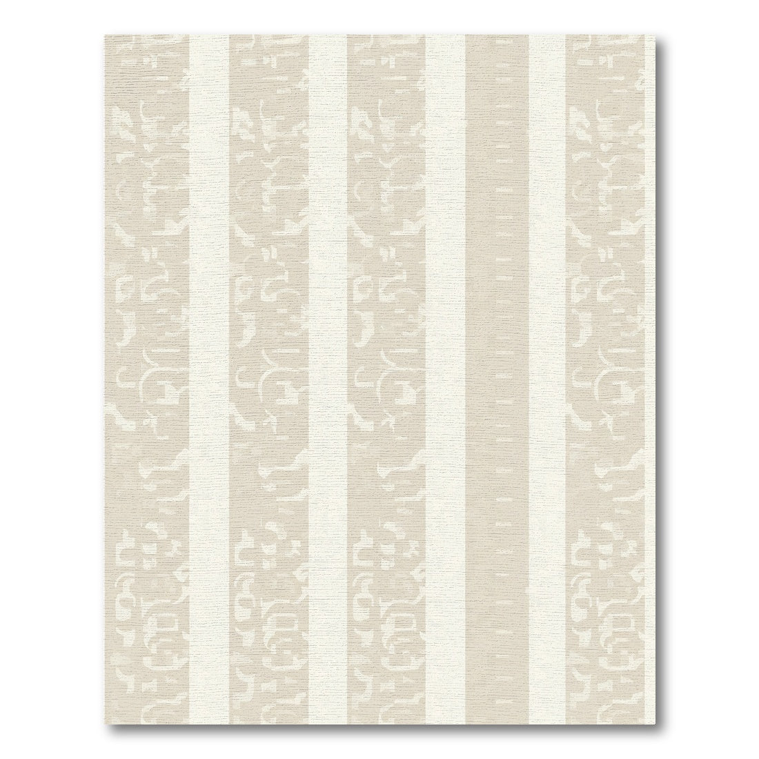 Neutral Abstract Vertical Stripe Rug