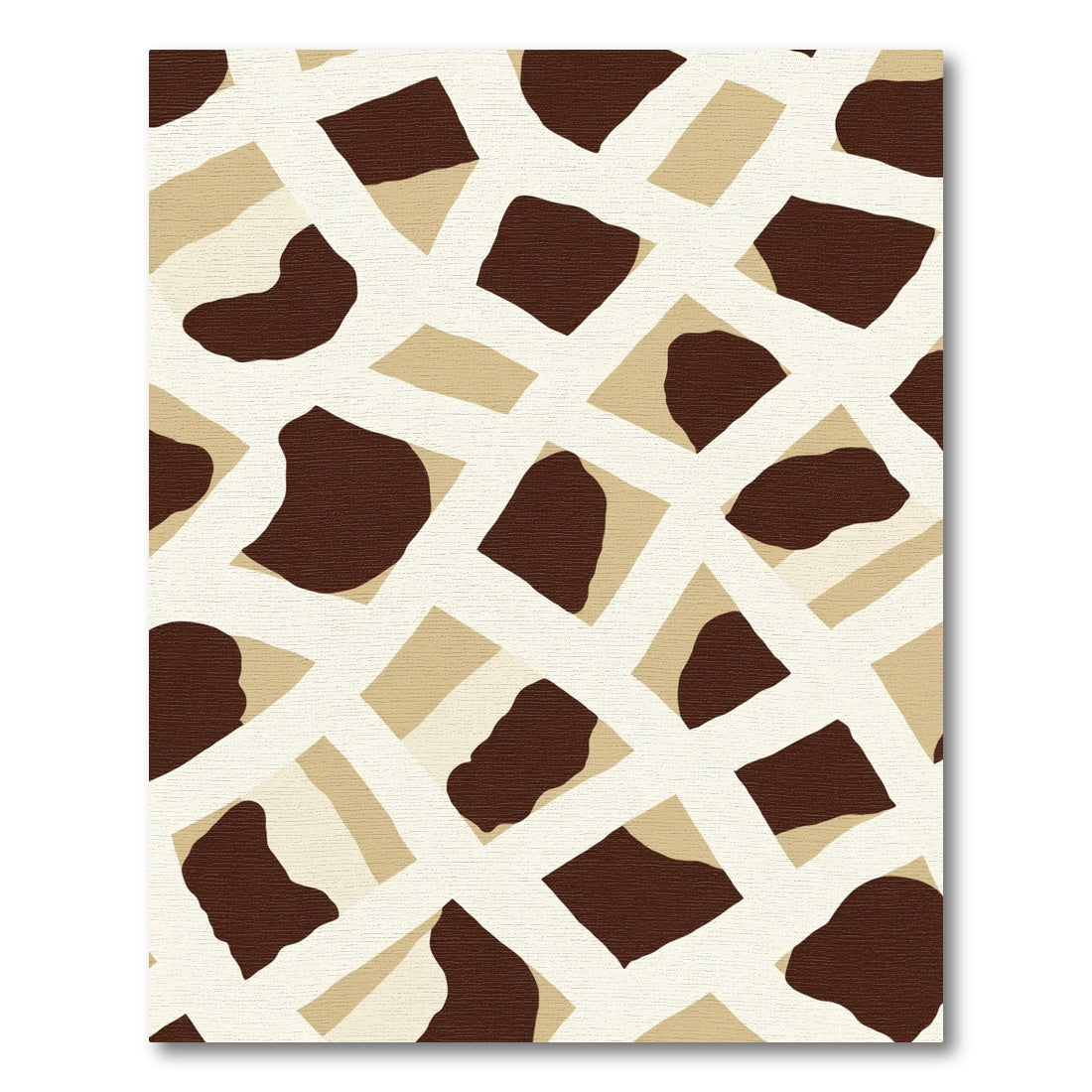 Abstract Animal Print Tan Brown Rug