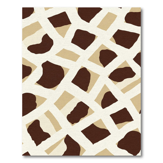Abstract Animal Print Tan Brown Rug