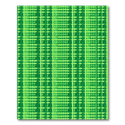 Green Blurry Stripe Interlace Rug
