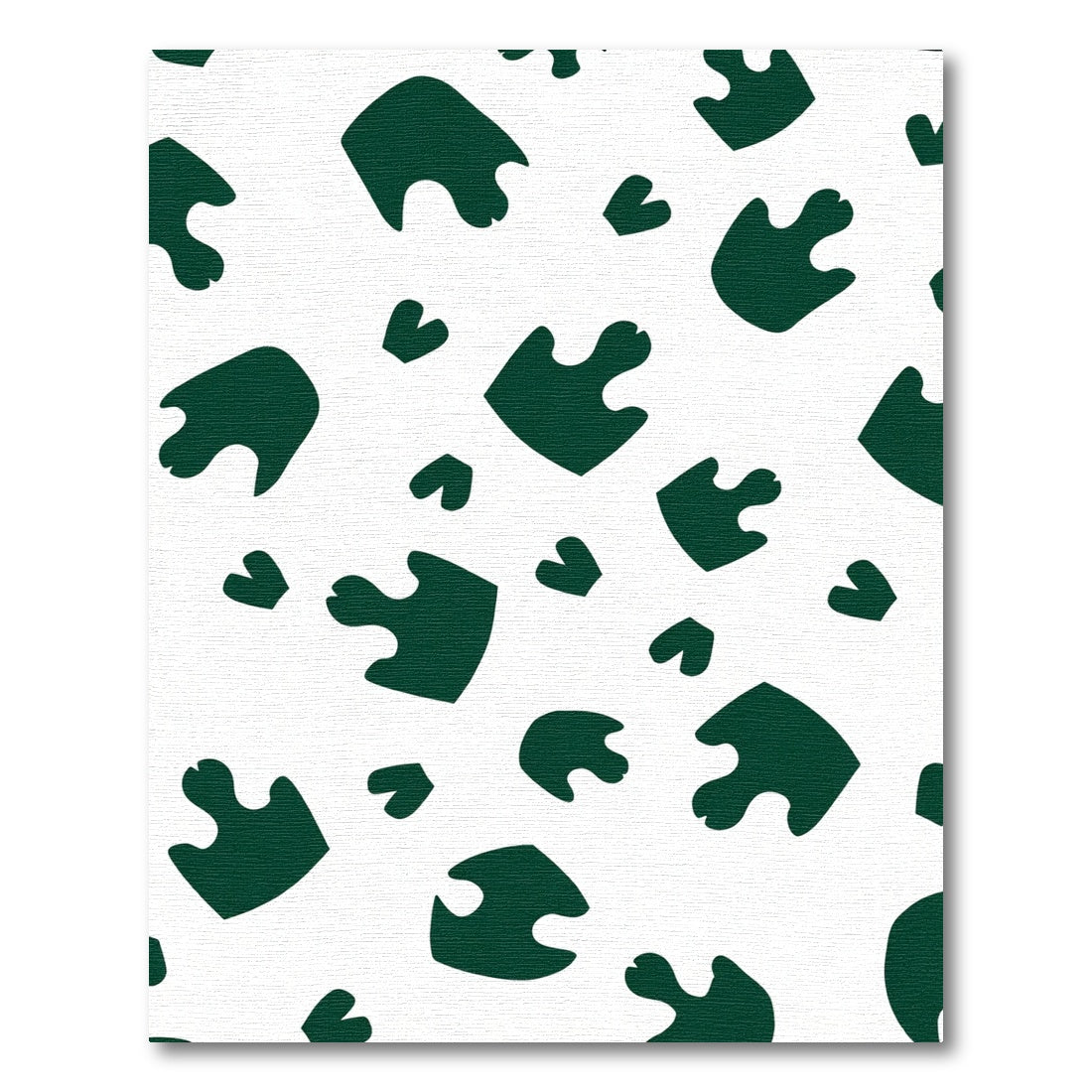 Dark Green Puzzle Piece Patchwork Rug