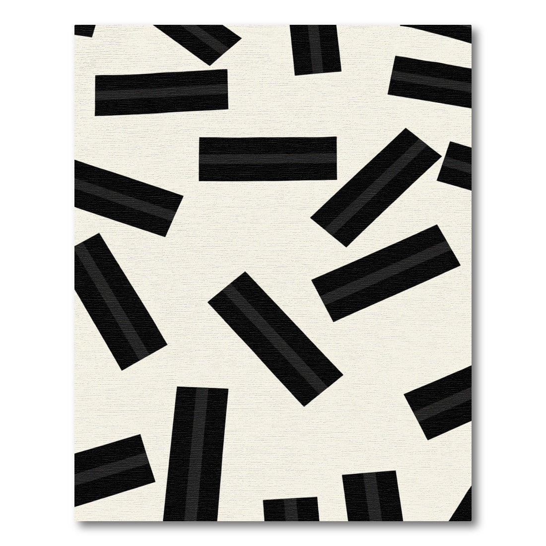 Black and Gray Parallel Lines Rug
