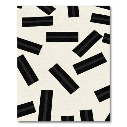 Black and Gray Parallel Lines Rug