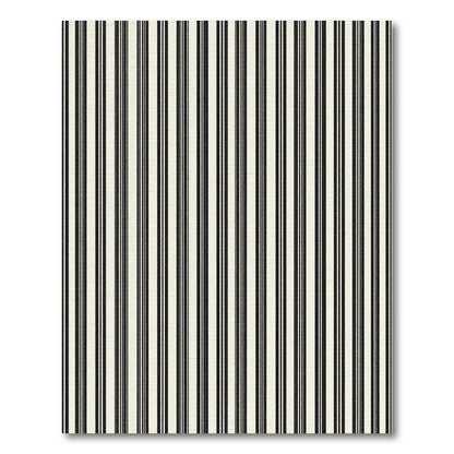 Classic Black Thin Stripe Rug