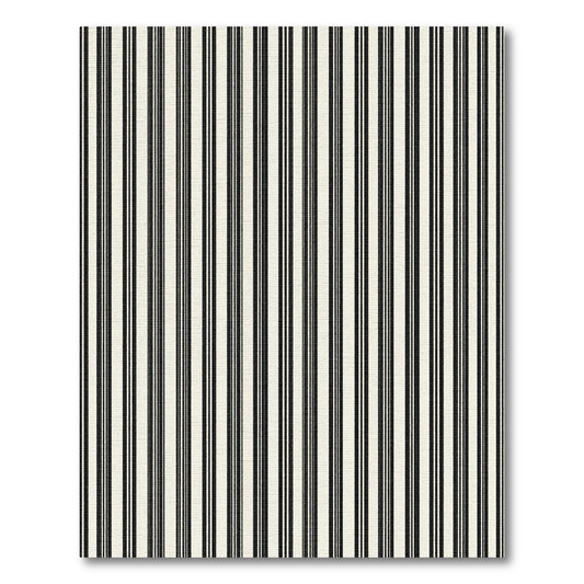 Classic Black Thin Stripe Rug