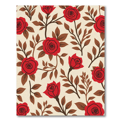Bold Red Rose Botanic Garden Rug