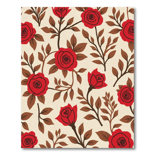 Bold Red Rose Botanic Garden Rug