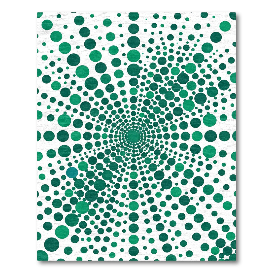 Green Emerald Dot Swirl Rug