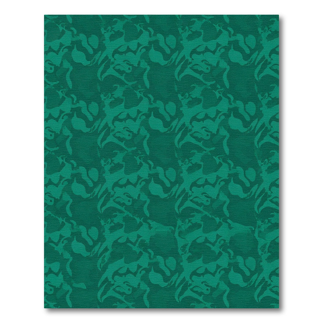 Deep Teal Abstract Blended Forms Rug