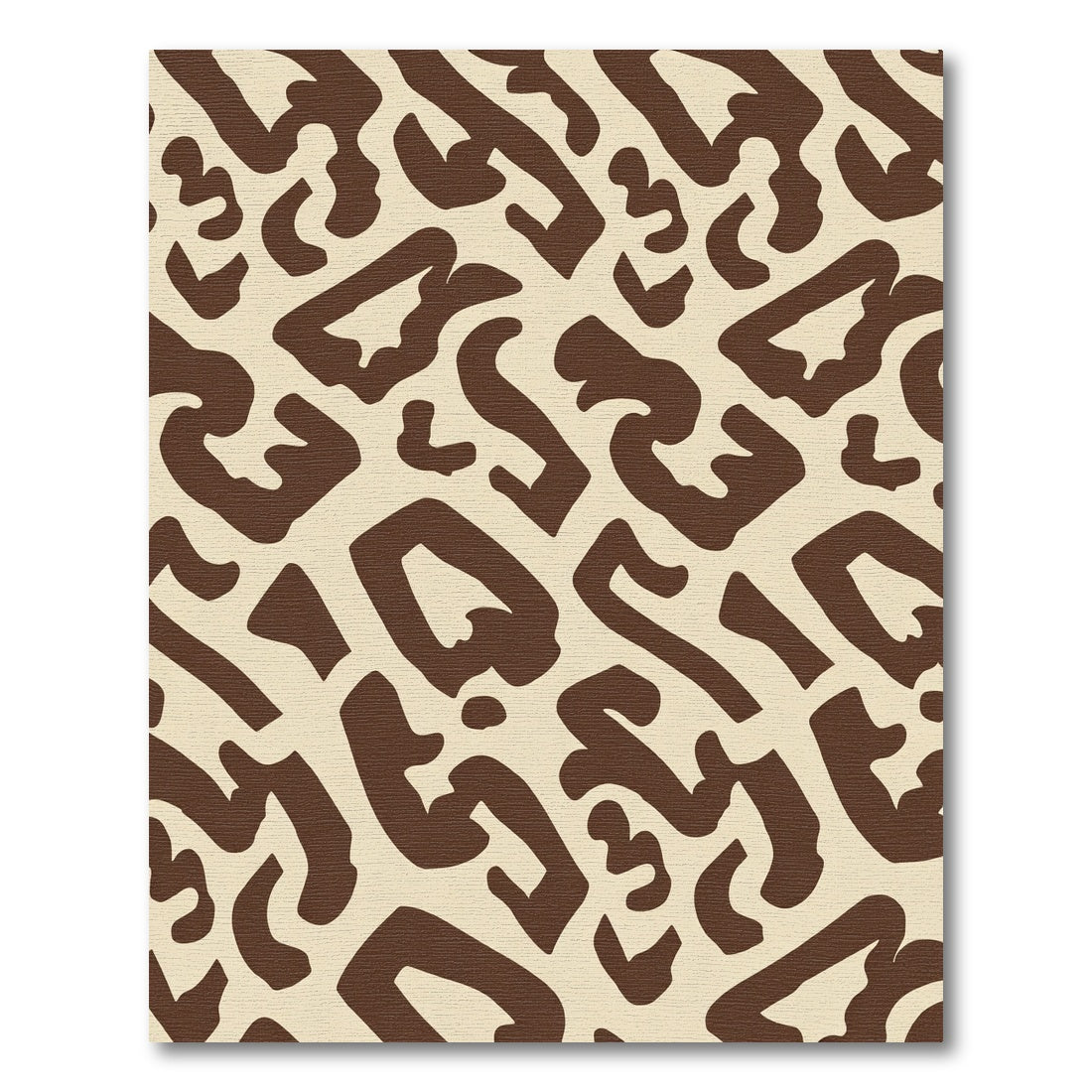 Bold Brown Abstract Animal Print Rug