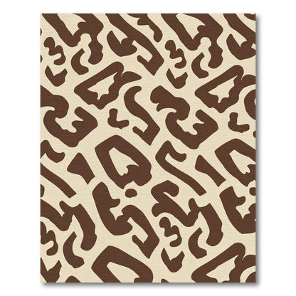 Bold Brown Abstract Animal Print Rug