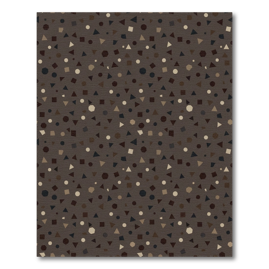Earthy Scattered Geometric Shapes Rug