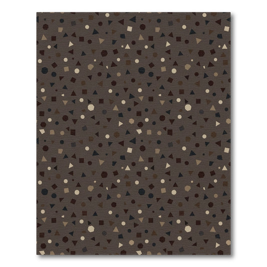 Earthy Scattered Geometric Shapes Rug