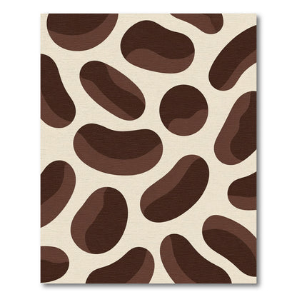 Brown Coffee Bean Gradient Shapes Rug