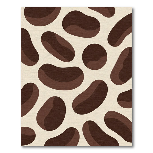 Brown Coffee Bean Gradient Shapes Rug