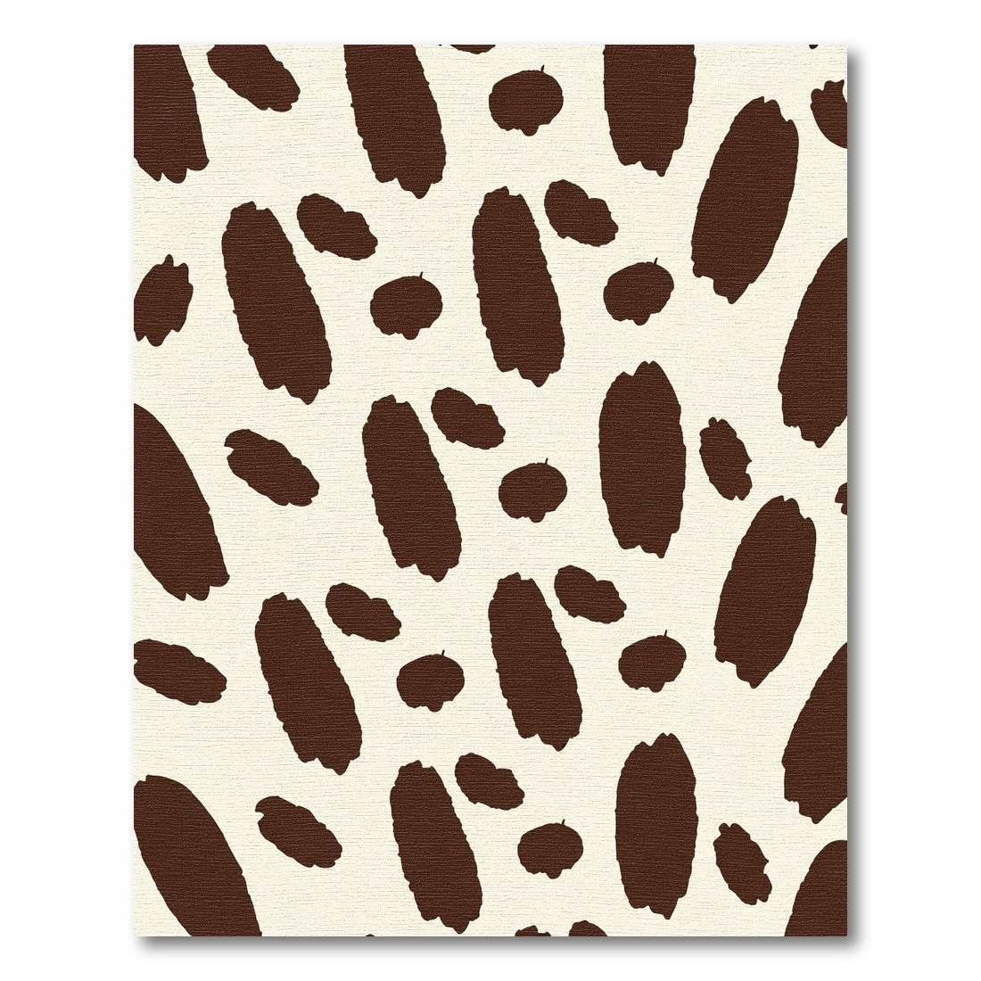 Brown Cream Abstract Splatter Rug