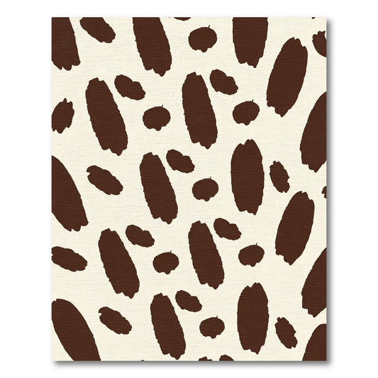 Brown Cream Abstract Splatter Rug