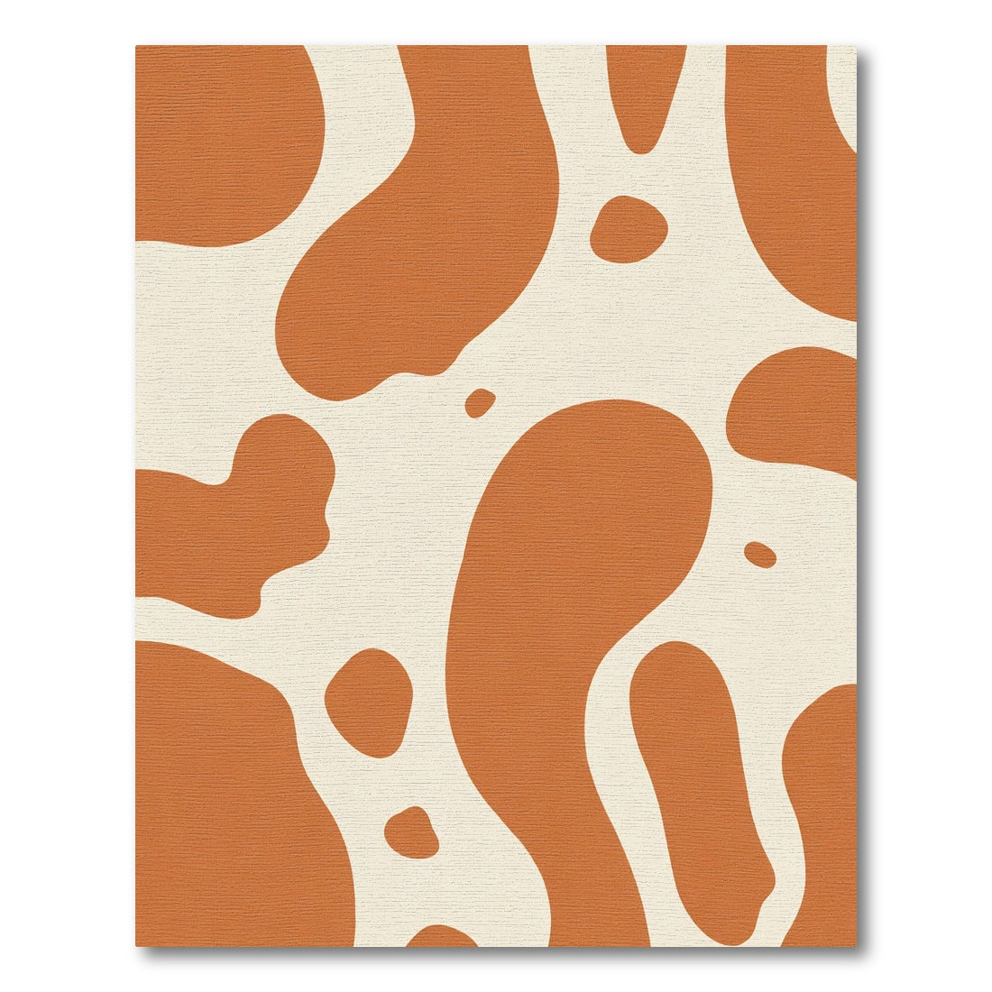 Terracotta Cream Abstract Spots Rug