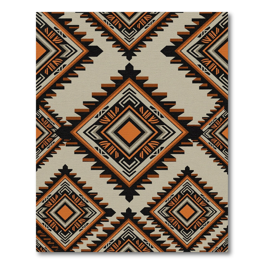 Geometric Diamond Earth Tone Southwest Rug