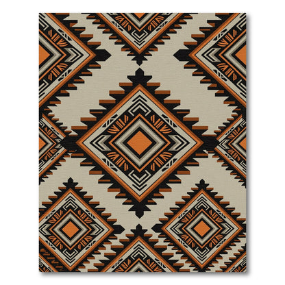 Geometric Diamond Earth Tone Southwest Rug