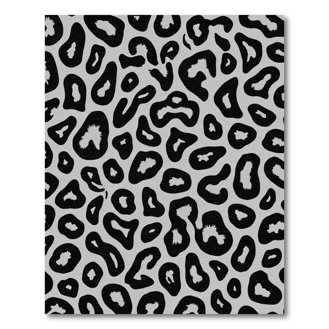 Black Gray Animal Print Spots Rug